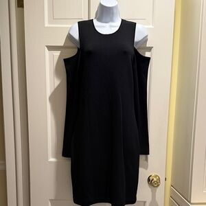 Elegant ElizaJ Black Cold Shoulder Dress